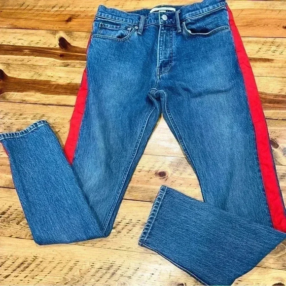 Calvin Klein Mens Side Stripe / Tuxedo Stripe Jeans. - Picture 2 of 11